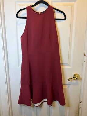 theory square neck dress in good cotton Theory Women's Square Neck Yoke Dress, Oxblood Red, 0 at Amazon Women's Clothing store